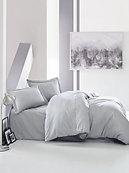 Cotton Box Elegant Gri Saten Tek Kişilik Nevresim Takımı