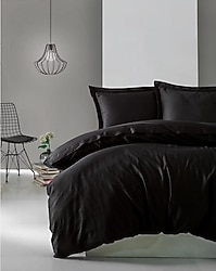 Cotton Box Elegant Siyah Saten Tek Kişilik Nevresim Takımı