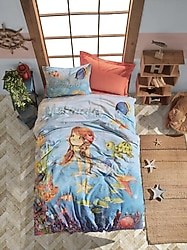 Cotton Box Mermaid Mercan Tek Kişilik Nevresim Takımı