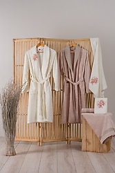 Cotton Box Lenora Bambu Aile Bornoz Takımı