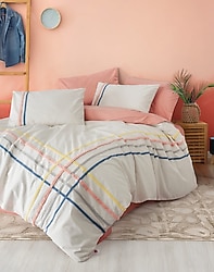 Cotton Box Puff Nakışlı Linea Çift Kişilik Nevresim Takımı