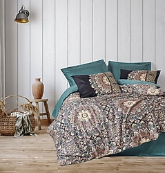 Cotton Box Ornate Saten Çift Kişilik Nevresim Takımı