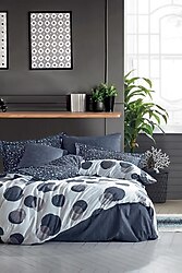 Cotton Box Orva Indigo Modern Çift Kişilik Nevresim Takımı