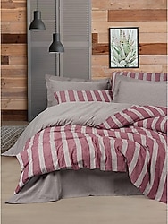 Cotton Box Ribbed Bande Çift Kişilik Nevresim Takımı