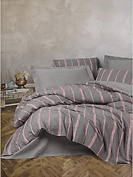 Cotton Box Ribbed Barisan Çift Kişilik Nevresim Takımı