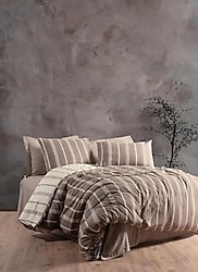Cotton Box Smooth Jamira Kahve Çift Kişilik Nevresim Takımı