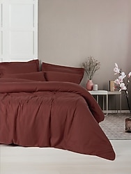 Cotton Box Tensel Craft Bordo Çift Kişilik Nevresim Takımı