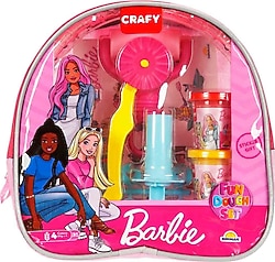 Crafy Barbie Sırt Çantalı Oyun Hamuru Seti 200 gr 18 Parça