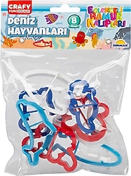 Crafy Deniz Hayvanları 8'li Oyun Hamuru Kalıp Seti