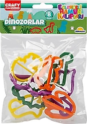 Crafy Dinozorlar 8'li Oyun Hamuru Kalıp Seti