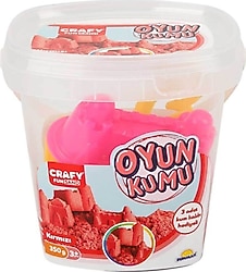 Crafy Oyun Kumu Seti 350 gr Kırmızı