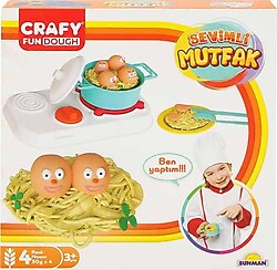 Crafy Sevimli Mutfak Oyun Hamur Seti 10 Parça 200 gr