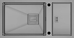 Crauf Lusso 1085 Pvd Mat Gri 1.5 Gözlü Eviye