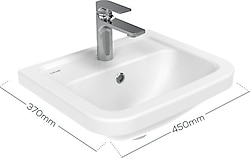 Creavit Key KY045 Köşeli 36x45 cm Ayaksız Lavabo