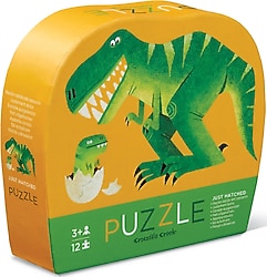 Crocodile Creek Mini Puzzle Dinozor ve Yavrusu 12 Parça