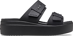Crocs Brooklyn Buckle Low Wedge 207431-001 Siyah Kadın Terlik