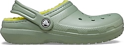 Crocs Classic Lined Clog K 207010-308 Yeşil Çocuk Terlik