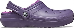 Crocs Classic Lined Clog K 207010-5CI Mor Çocuk Terlik