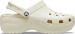 Crocs Classic Platform Clog 206750-2Y2 Bej Kadın Terlik