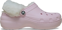 Crocs Classic Platform Fuzz Lined Clog 212854-6ZW Pembe Kadın Terlik