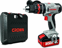 Crown CT21075HMX-4 BMC 20 V Çift Akülü 4 Ah Akülü Darbeli Matkap
