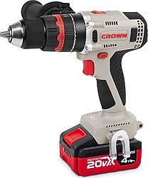Crown CT21093HMX-4 BMC 20 V Çift Akülü 4 Ah Darbeli Matkap
