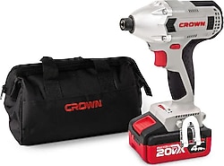 Crown CT22021HX-4 TB 20 V Çift Akülü 4 Ah Darbeli Vidalama Makinesi