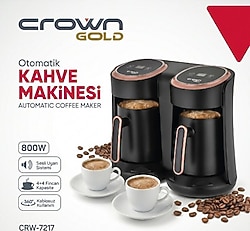 Crown Gold CRW-7217 Közde İkili Türk Kahve Makinesi