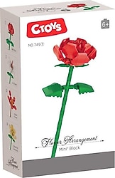 Ctoys Flower Mini Aranjman Red Rose 177 Parça Blok Oyuncak