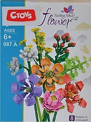 Ctoys Flower Çiçek Buketi 087A 95 Parça Blok Oyuncak