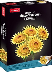 CubicFun Büyük Ayçiçeği Buketi P866H 209 Parça 3D Puzzle