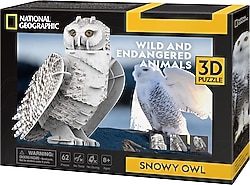 CubicFun National Geographic Kar Baykuşu DS1079H 62 Parça Puzzle