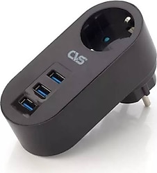 CVS DN 9204 Tekli 3 USB'li Akım Korumalı Priz