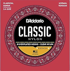 D'Addario EJ27N Normal Tension 3/4 Klasik Gitar Teli