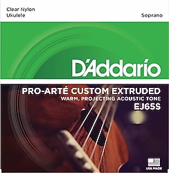D'Addario EJ65S Pro-Arte Soprano Ukulele Teli