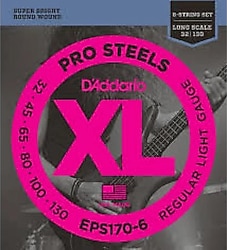 D'Addario EPS170-6 Pro Steels 32-130 6 Telli Bas Gitar