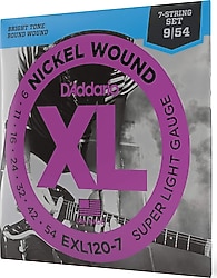 D'Addario EXL120-7 7 Telli 9-54 Elektro Gitar Teli