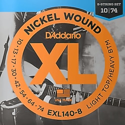 D'Addario EXL140-8 8 Telli 10-74 Elektro Gitar Teli