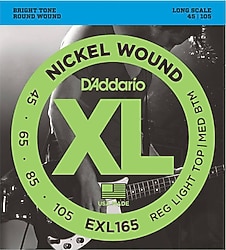 D'Addario EXL165 Long Scale 45-105 Bas Gitar Teli