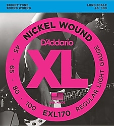 D'Addario EXL170 XL Nickel Wound Bas Gitar Tel Seti