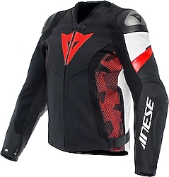 Dainese Avro 5 Kırmızı-Beyaz 4 Mevsim Deri Erkek Motosiklet Montu