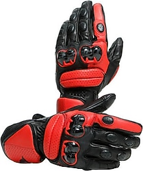 Dainese Impeto D-Dry Siyah-Kırmızı Kışlık Deri Motosiklet Eldiveni