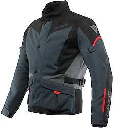 Dainese Tempest 3 D-Dry Erkek Siyah-Kırmızı 4 Mevsim Motosiklet Montu