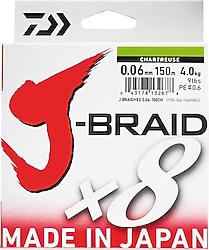 Daiwa J-Braid 8X 150 m 0.16 mm 9 kg Chartreuse İp Misina