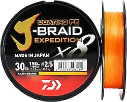 Daiwa J-Braid Expedition 8X 150 m 0.06 mm 5 kg Smash Orange İp Misina