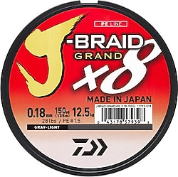 Daiwa J-Braid Grand 8X 270 m 0.20 mm 16 kg Grey İp Misina