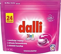 Dalli 3'ü 1 Arada Renkliler İçin Kapsül Deterjanı 24 Yıkama