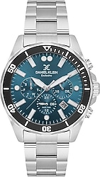 Daniel Klein Exclusive DK.1.14067-3 Petrol Mavisi Erkek Kol Saati