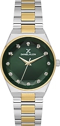 Daniel Klein Premium DK.3.10041-4 Altın-Yeşil Kadın Kol Saati