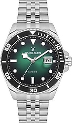Daniel Klein Premium DKE.1.10724-3 Gümüş-Yeşil Erkek Kol Saati